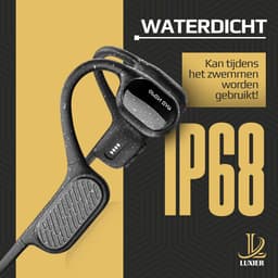 LUXIER Bone Conduction Headphone – IP68 Waterdicht – 32GB Geheugen – Open-Ear - Sport Headset – Draadloze Oortjes – Bluetooth 5.3 – Geschikt voor elk Apparaat – Black Friday Deal — thumbnail 8