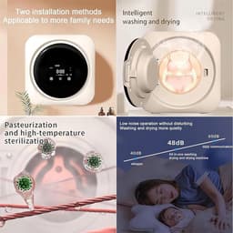 Mini Draagbare Wasmachine en Drogercombinatie voor Babykleding en Ondergoed — thumbnail 7