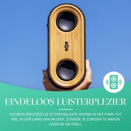 House of Marley Get Together 2 Mini Bluetooth Speaker - Draadloos - Waterproof - 15 Uur Batterijduur - Party Pair - Bass boost EQ - 20 watt vermogen — thumbnail 17