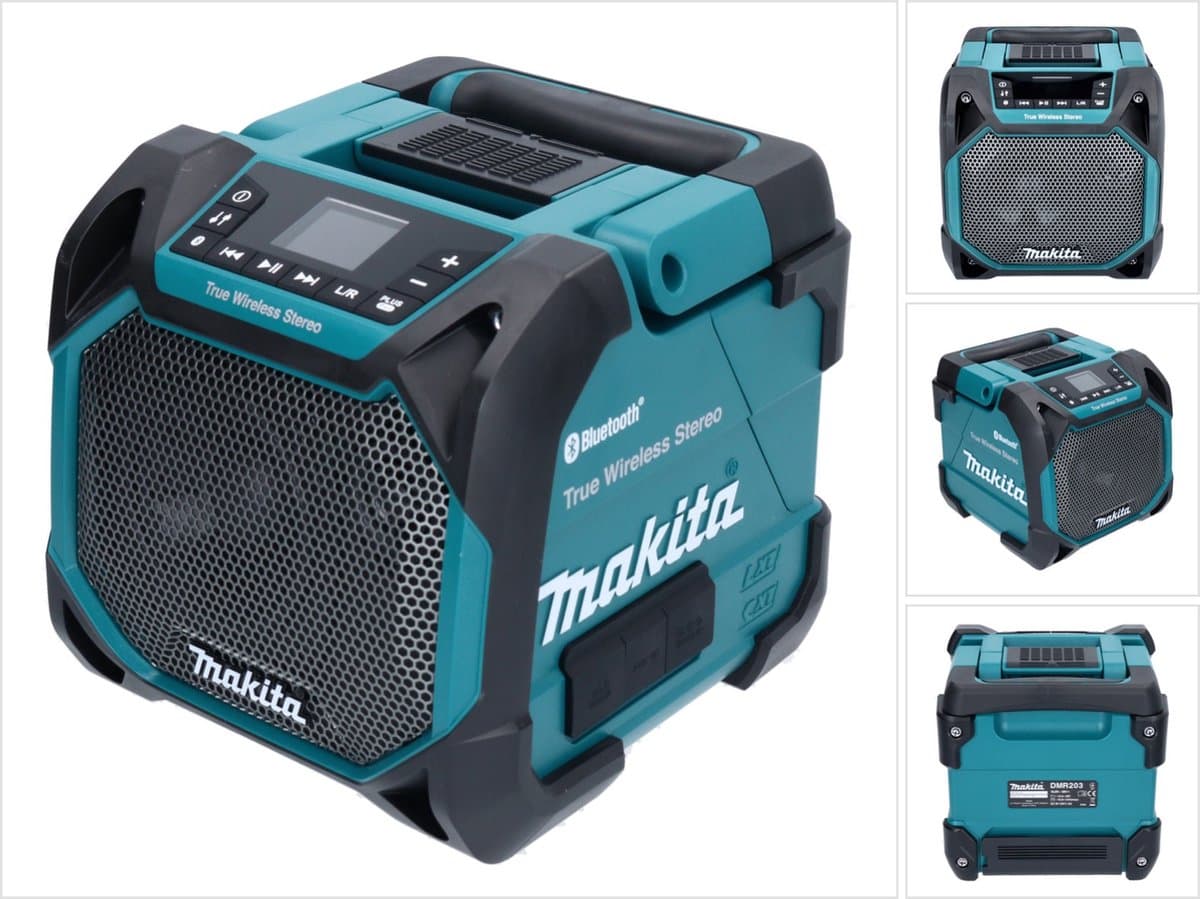 Makita DMR203 10.8-18V Li-Ion Accu Bluetooth speaker - werkt op netstroom & accu — afbeelding 1