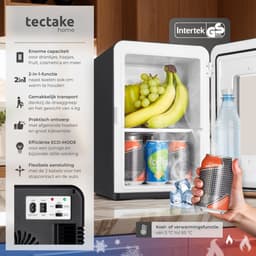 tectake® Mini-Autokoelkast - Draagbare minibar 14L - 2-in-1-functie: koelen en verwarmen - 5 tm 65 °C - Mini Koelkast - Elektrische Koelbox - 12v + 220/240v Aansluiting - Draagbare Campingkoelkast — thumbnail 7
