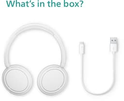 PHILIPS TAH5209WT lichtgewicht On Ear draadloze Bluetooth Headphones met Passive Noise Isolation - 65 uur afspeeltijd, natuurlijk geluid, heldere gesprekken, dynamische bass, 2 uur USB-laden - Wit — thumbnail 7