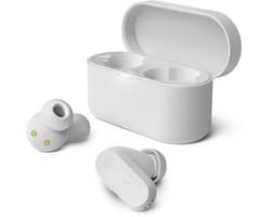 PHILIPS TAT3509 Noise Cancelling True Wireless In-Ear Bluetooth Oortjes - Klein, Natuurlijk geluid, Dynamische bas, Oplaadcase, Heldere gesprekken, Ideaal voor woon-werkverkeer en sporten - Wit