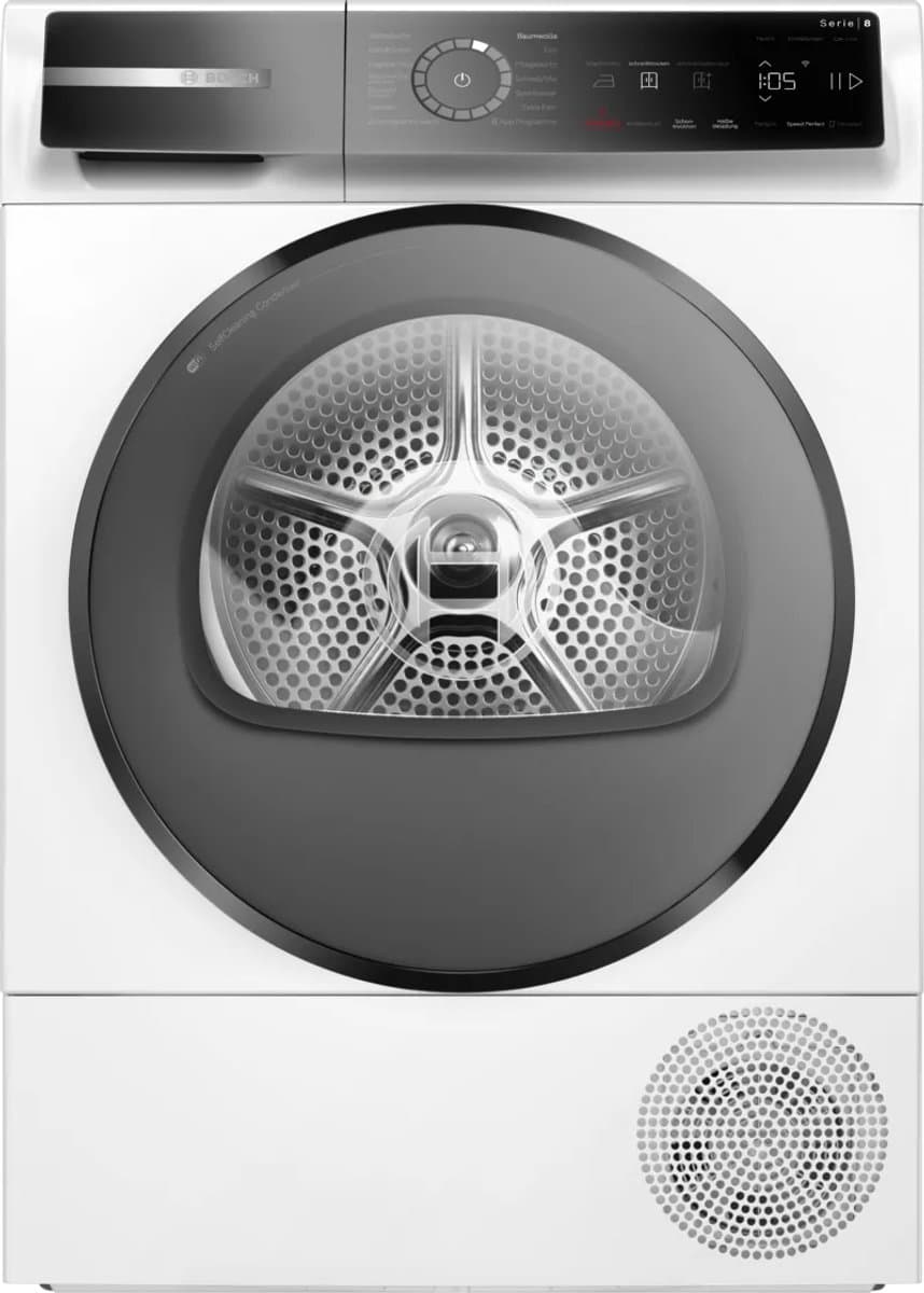 Bosch Serie 8 WQB246D41 - Vrijstaand - Voorbelading - Warmtepomp - Wit - Knoppen - 112 l - DE display — afbeelding 1
