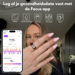 Focus® S2 Smart Ring - Zilver - Maat 10 - AI Coach - Hartslag - Menstruatiecyclus - Slaap Monitor - Herstelscore - Slimme Ring - Sport Prestatie - Stappenteller -IP68 Waterdicht - O2 Meting - Dames - Heren - Wearables - Oplaad Case - beschermring — thumbnail 2
