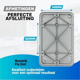 Fixem® Klep Reparatie set Geschikt voor Bosch, Siemens 00646776 - Wasdroger - Condensor- 6 schroeven - 225x145x20mm -1 Stuk — thumbnail 6