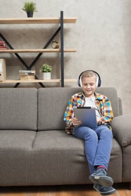 WiseQ ANC Koptelefoon Kinderen – Actieve Noise Cancelling – Draadloze Koptelefoon Kind – 35u Bluetooth – Hufterproof – Over Ear - Geluidsdempende koptelefoon met Microfoon - Blauw — thumbnail 12