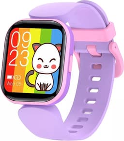 Belesy® Humble - Smartwatch Meisjes– Kinder Horloge – Stappenteller – Calorieën –Hartslag – Sporten –Je eigen foto als wijzerplaat - Kleurenscherm - Full Touch – Paars – Siliconen - Moederdag — thumbnail 1