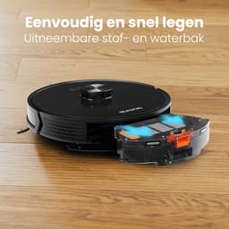 Auronic Robotstofzuiger - Met Dweilfunctie - WiFi en App - Laadstation - Huisdieren - Dweilrobot - Laser Navigatie - Zwart — thumbnail 4