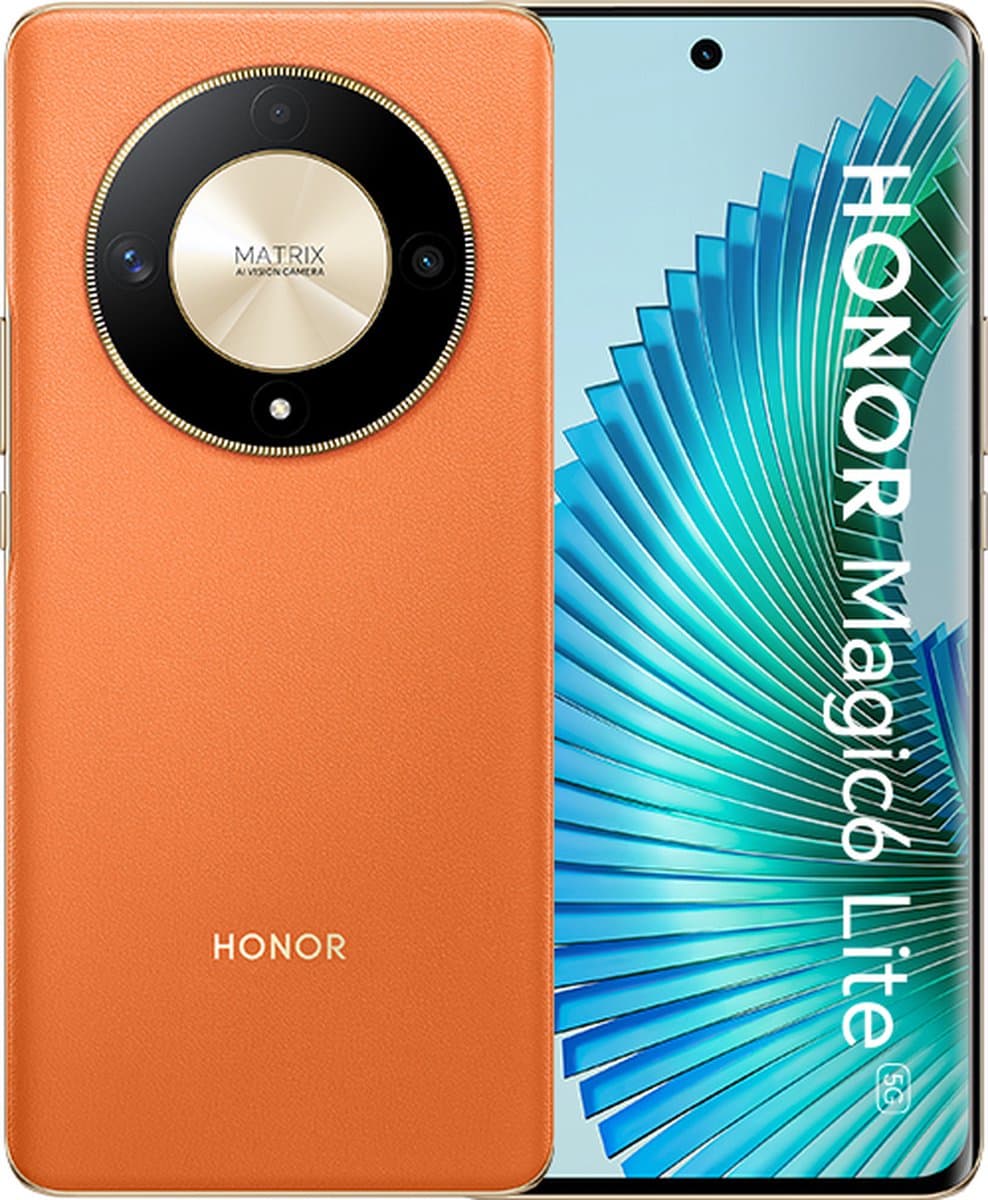 Honor Magic6 Lite 5G 17,2 cm (6.78") Dual SIM Android 13 USB Type-C 8 GB 256 GB 5300 mAh Oranje — afbeelding 1
