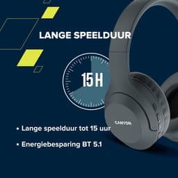Canyon BTHS-3 Serie - Draadloze Over-Ear - Koptelefoon - Bluetooth 5.1 - Opvouwbaar Ontwerp - 15 Uur Batterijduur - Beige — thumbnail 4