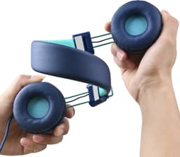 Kinderkoptelefoon met Draad – Koptelefoon Kind – HUFTERPROOF Hoofdtelefoon met Kabel en Microfoon voor School en Tablet – Geluidsdempend – Volumebegrenzer — thumbnail 2