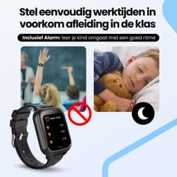 Protectly® GPS Horloge Kind Met Simkaart - SOS-Knop - Smartwatch Kinderen - Smartwatch Kind - GPS Tracker Kind - 4G - Videobellen - HD Camera - Whatsapp en SMS - Elke polsmaat - Incl. Simkaart — thumbnail 11
