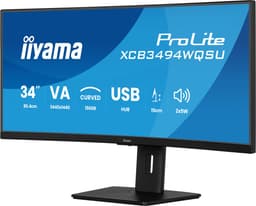 iiyama ProLite XCB3494WQSU-B1 - 34 inch - WQHD - VA - USB-Hub (4x) - Verstelbaar - Curved — thumbnail 5
