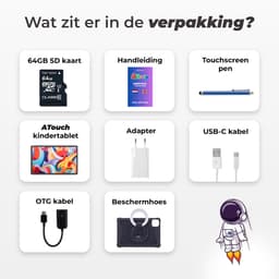 ATouch Kindertablet Tab 10 Plus – Kindertablet Vanaf 3 jaar – Kindertablets 2026 Model – 10 Inch Kids Tablet – Android 15 Tablet Kinderen– Inclusief 64GB+64SD & Screenprotector - Zwart — thumbnail 8