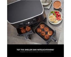Foodi Max Dual Zone Airfryer – 2 Laden – 9.5L – 6-In-1 Functies – Olievrij – Anti-Aanbak – Vaatwasserbestendig – Zwart