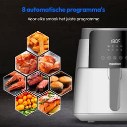 MEDION L Airfryer P40 - 4,7 L - 1500 W - 8 programma’s - Wit — thumbnail 4