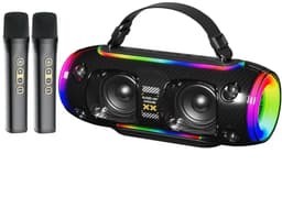 Bluetooth Speaker -Bluetooth Speaker Draadloos -Portable Bluetooth Speaker - Lichteffecten - Muziek Box - AUX - TWS mobiele koppeling-Twee microfoons-Zwart-Party Speaker – Geschikt voor Feest, Camping & Thuis — thumbnail 1