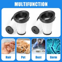 Filters - 4 Stuks - Geschikt voor Grundig VCH9930 VCH9932/Beko VRT 61814 - HEPA-filter - Handstofzuiger Vervangingsfilter - Stofzuigerfilter — thumbnail 5