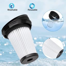 Filters - 4 Stuks - Geschikt voor Grundig VCH9930 VCH9932/Beko VRT 61814 - HEPA-filter - Handstofzuiger Vervangingsfilter - Stofzuigerfilter — thumbnail 3