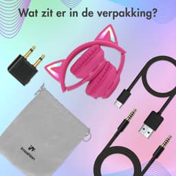 imoshion Kinder Koptelefoon Kattenoortjes - Bluetooth en Decibelbegrenzer - Draadloze Koptelefoon Kinderen — thumbnail 12