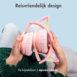 imoshion Kinder Koptelefoon Kattenoortjes - Bluetooth en Decibelbegrenzer - Draadloze Koptelefoon Kinderen — thumbnail 11