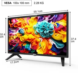 TuTu Standaard TV - LED HD - 24 inch/61 cm - Frameless Design - Triple Tuner DVB-T/T2/C/S/S2 - HDMI x1, USB x1, CI+ - TUB24F1DN — thumbnail 14