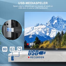 TuTu Standaard TV - LED HD - 24 inch/61 cm - Frameless Design - Triple Tuner DVB-T/T2/C/S/S2 - HDMI x1, USB x1, CI+ - TUB24F1DN — thumbnail 9