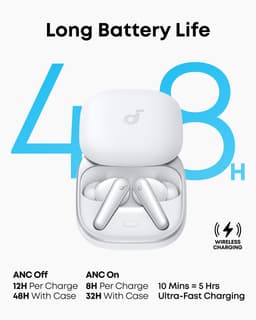 soundcore Liberty 5 by Anker, draadloze oordoppen met noise-cancelling, 2x sterkere stemonderdrukking, realtime adaptieve noise canceling, snelladen, Dolby Audio, heldere gesprekken met 6 microfoons en AI, lange batterijduur — thumbnail 5