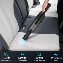 Grenintol H6X - Handstofzuiger Oplaadbaar - Kruimelzuiger Snoerloos - Auto Stofzuiger Draadloos - Krachtige Zuigkracht 25000Pa - Voor Thuis & Auto - Opzetstukken en Extra HEPA Filter - Compact - Geschikt Voor Huisdierharen — thumbnail 6