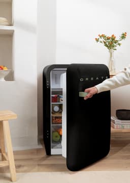CREATE - Koelkast in retrostijl - Zwart - Handvat Sage - FRIDGE RETRO 107L — thumbnail 5