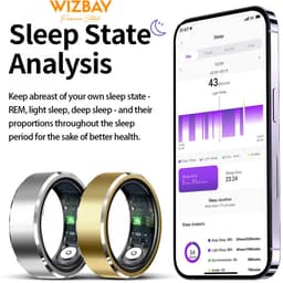 WizBay Premium Select® Aluminium Zilver Blush Smart Ring Dames Heren - Oplaad Case - Hypoallergeen - Hartslag & Slaap Monitor - IP68 Waterdicht - O2 Meting - Gesture Functie - Multiple Sport Modi - #11 — thumbnail 18