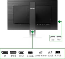 Philips 242B1G - Full HD IPS Monitor - USB-hub - 24 inch - Ergonomische Verstelopties — thumbnail 11