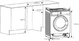 Heinner HWM-BI814IVA+++ Inbouw Wasmachine 8 kg – Stoomfunctie – Digitaal Display – 1400 tpm – Energieklasse A – Inverter – Trommelreinigingsprogramma – Wit – 5 Jaar Garantie — thumbnail 3