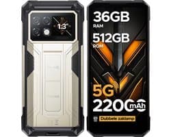 DOOGEE S200 Max 5G AI Outdoor-telefoon-22000 mAh/66 W batterij-36 (16 + 20) GB+512 GB-Android 15-6,72inch FHD+120 Hz-scherm aan de voorkant-1,3-inch scherm aan de achterkant-108 MP+20 MP nachtzicht+32 MP camera's-Dubbele 120 LM kampeerlamp-WiFi 6-NFC