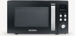 Severin MW 7752 - Combi magnetron met grill- en heteluchtfunctie - Incl. Pizzaplaat Ø 28 cm - 25 Liter - Timer en Automatische programma's - Zwart / Zilver — thumbnail 1