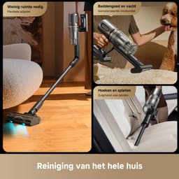 Dreame R20 Slim Steelstofzuiger - Snoerloos - 190AW zuigkracht – Tot 90 min autonomie – Met LED verlichting & HEPA-filter – Lichtgewicht – Compleet met accessoires – Voor huisdieren & Alle vloertypes — thumbnail 6
