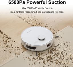 Liectroux M70 Pro 3-in-1 Robotstofzuiger met automatische leegstation, LiDAR-navigatie en 6500 Pa zuigkracht – Wit — thumbnail 4