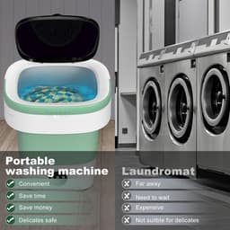 Mini Wasmachine met Centrifuge - Voor Kleine Wasgoed - Meerdere Programma's - — thumbnail 4