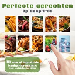 Digitale Airfryer XXL 10L Sinaopus 901 – Heteluchtfriteuse met Dubbele Mand en DualMand Onafhankelijke Snelle Opwarming – Voor Gezinnen – 10 Programma’s – Kijkvenster – Makkelijk te Reinigen – Capaciteit voor 5 Personen — thumbnail 9