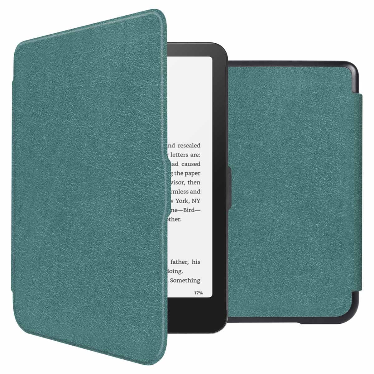 Ereader Hoes - Geschikt voor Amazon Kindle Colorsoft Signature edition (2024)/Amazon Kindle Paperwhite (2024)/Amazon Kindle Paperwhite Signature Edition (2024)/Amazon Kindle Colorsoft (2024) - Donkergroen — afbeelding 1