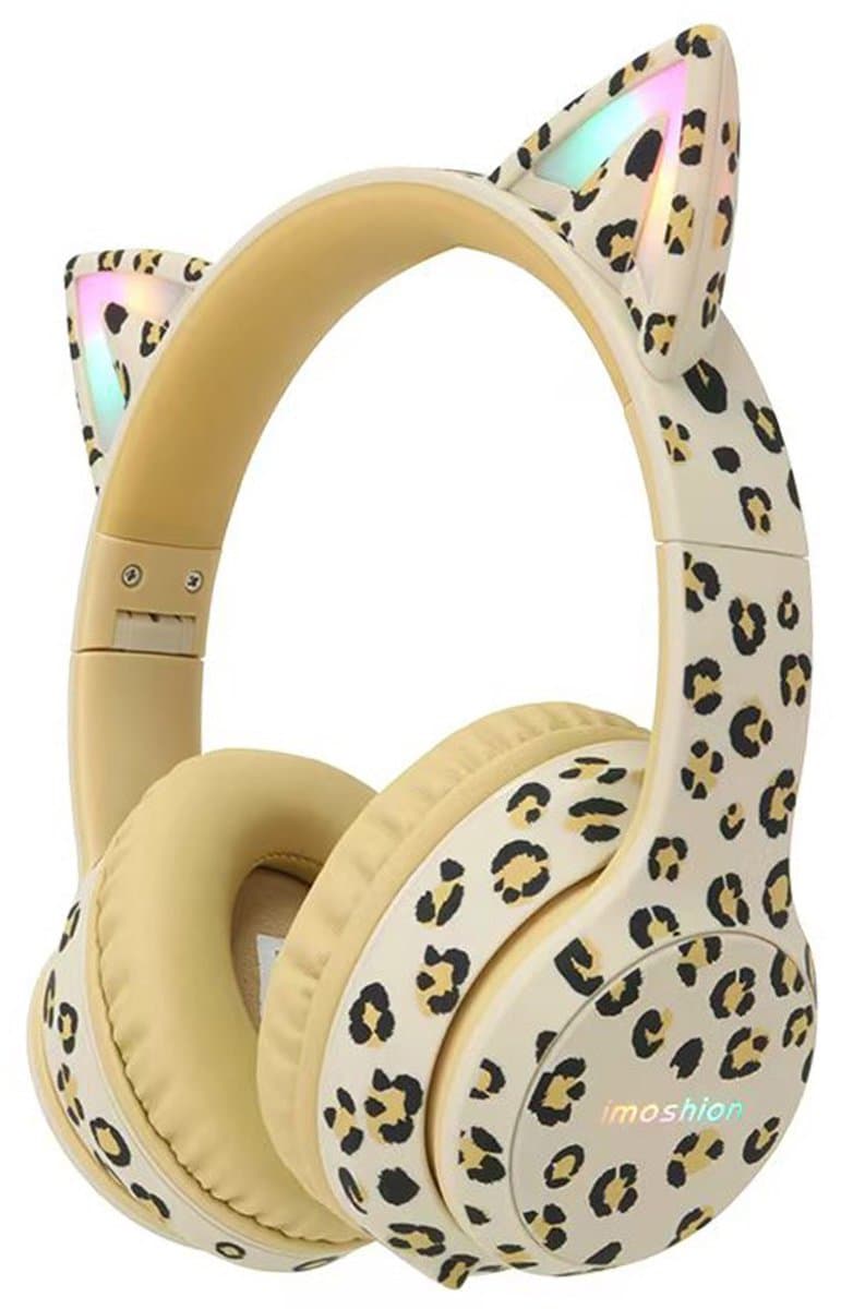 imoshion Kinder Koptelefoon Kattenoortjes - Bluetooth en Decibelbegrenzer - Draadloze Koptelefoon Kinderen — afbeelding 1