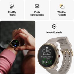 Polar Vantage M3 Multisport Smartwatch - Greige/goud - S en M/L — thumbnail 3