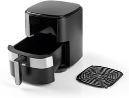 RVV® Airfryer xl - Airfryer xxl - Heteluchtfriteuse - 6,2 Liter - 8 programma's - roestvrij staal/zwart - 30cm x 39cm x 34cm — thumbnail 6