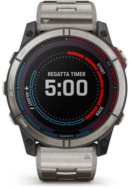 Garmin - 010-02541-61 - Smartwatch - Quatix® 7X Sapphire Solar Titan - 010-02541-61 met extra hemelsblauwe siliconen band — thumbnail 9
