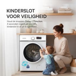 Heinner HWM-M7012SMD++ Wasmachine 7 kg – 1200 tpm – 15 Programma’s – Digitaal Display – 90°C Sterilisatieprogramma – Wit – 5 Jaar Garantie — thumbnail 7