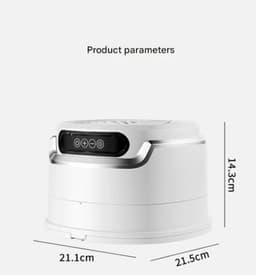Draagbare Wasdroger – Droger - Mini Elektrische Opvouwbare Droogmachine Met Afstandsbediening En Droogtas – 360° Hetelucht Drogen - Aanraakgevoelige aanpassing - Met uv-sterilisatie - Voor Reizen Camper Appartement En Huis - Wit — thumbnail 3