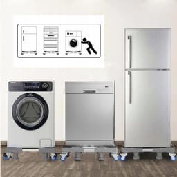 Wasmachine Onderstel - Wasmachine verhogers - 42-66cm Verstelbaar & 250kg Draagkracht - 4 Wieltjes met Rem - Geluidsreducerend - Voor Apparaten en Koelkast — thumbnail 12