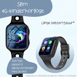 ISHIVA® GPS Horloge Kind geschikt voor Simkaart (4G GPS)–Smartwatch Kinderen met HD-camera & Videobellen - Kinder Smartwatch -1000 mAh Long Battery–IP65 Waterdicht–SOS Knop–School Mode-Veilige Zones-GPS Tracker–2 Jaar Garantie–Zwart — thumbnail 9