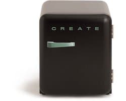 CREATE - Koelkast in retrostijl - Zwart - Handvat Sage - FRIDGE RETRO 48L